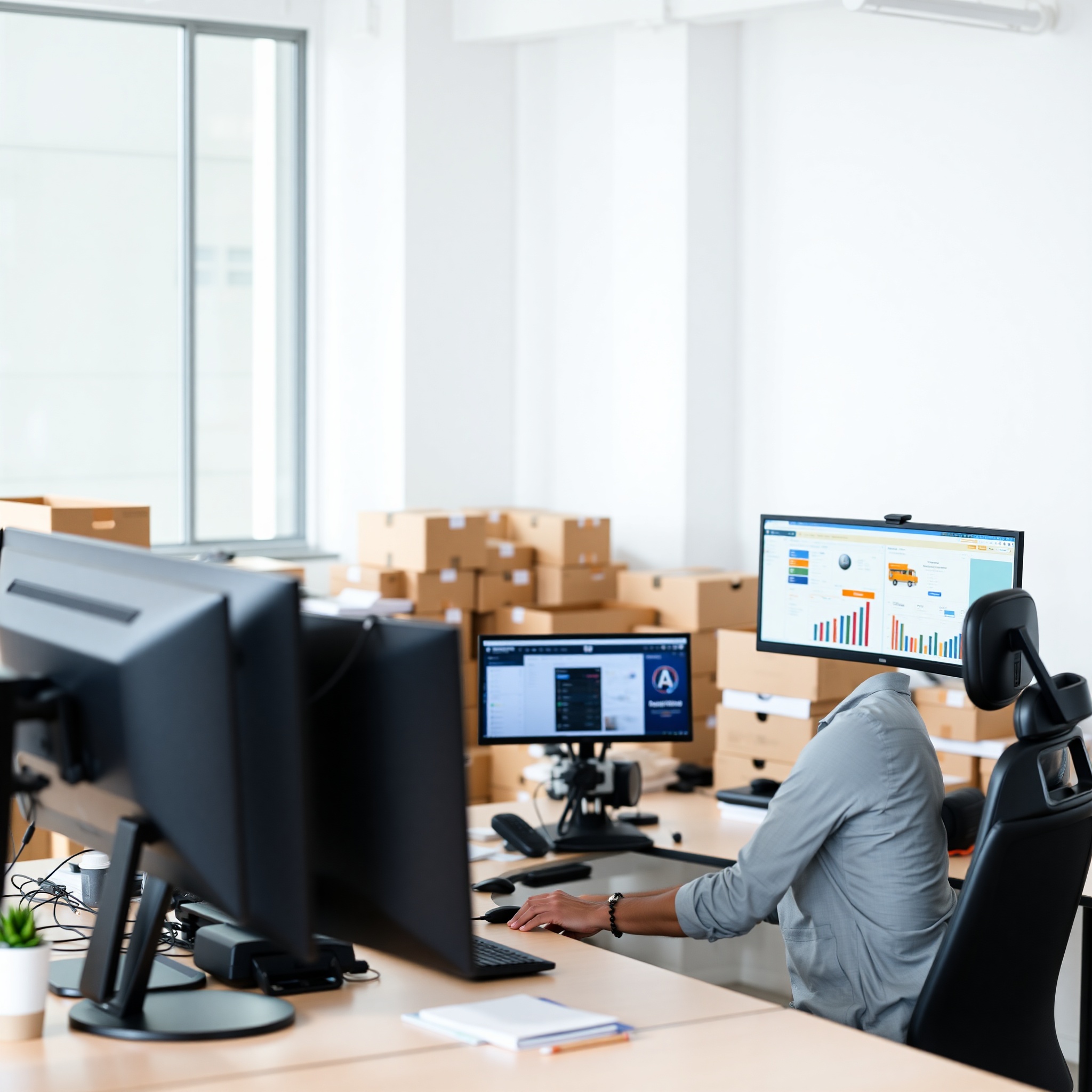 E-commerce business owner managing online store operations